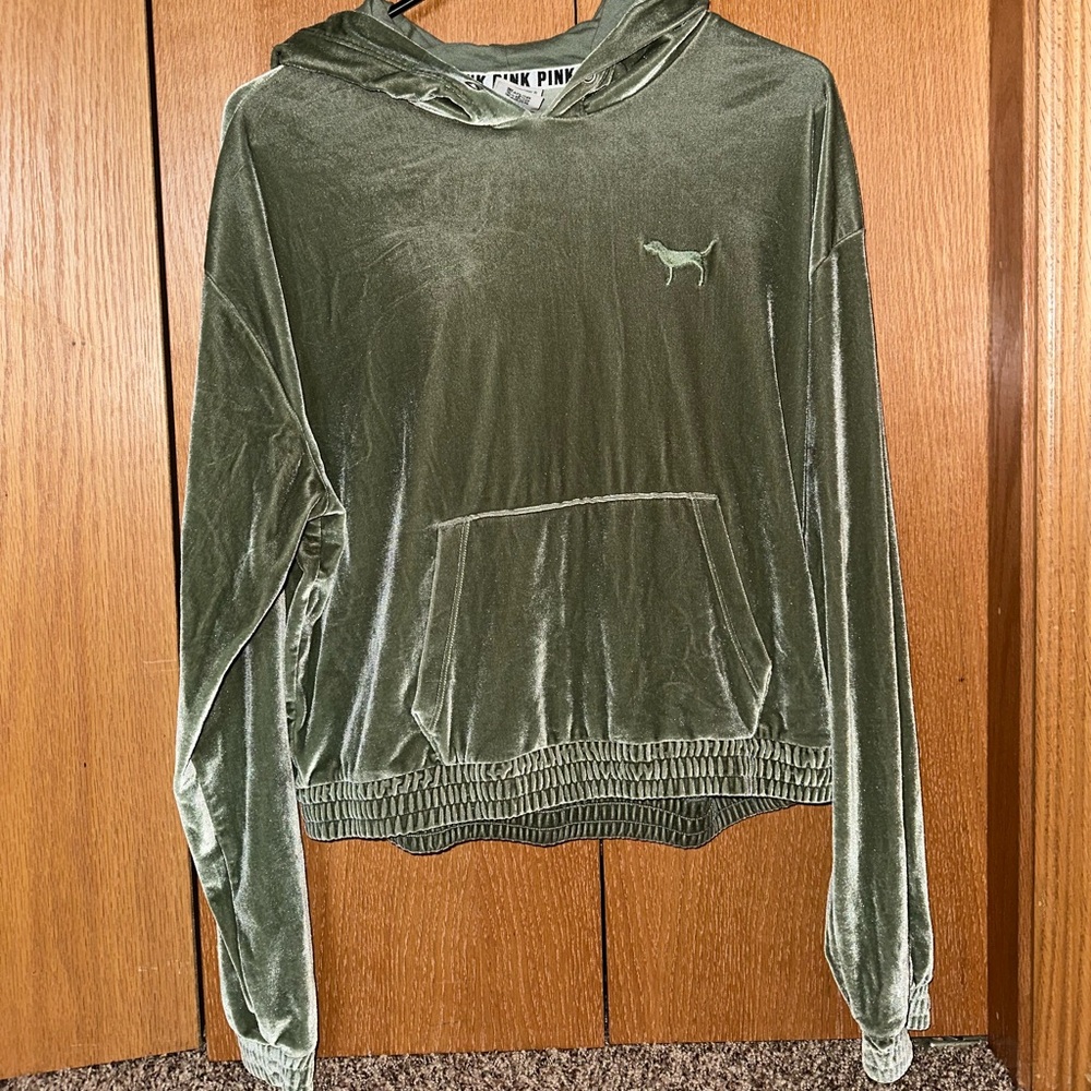 PINK Velvet Hooded Pullover